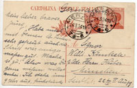 Postcard with printed stamp P56-A