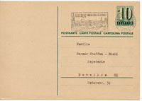 Postcard with printed stamp P197