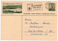 Postcard with printed stamp P163