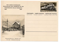 Postcard with printed stamp P212