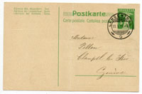 Postcard with printed stamp P36